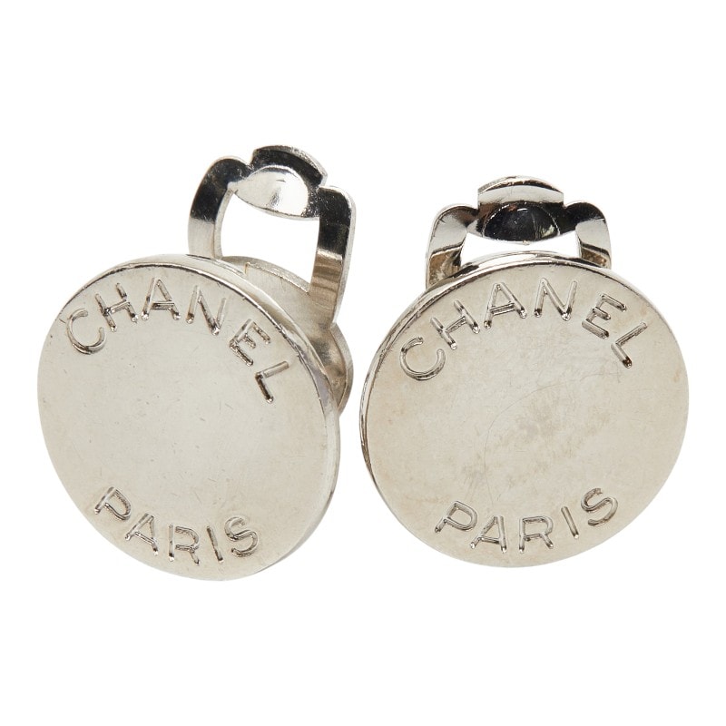 シャネル ロゴ イヤリング シルバー メタル レディース CHANEL 【中古】