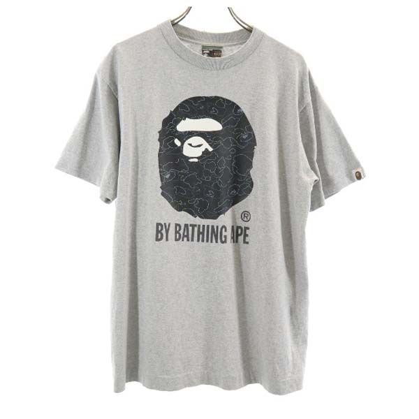 A BATHING APE アベイシングエイプ カウズ コラボ 日本製 半袖 Tシャツ M グレー系 KAWS