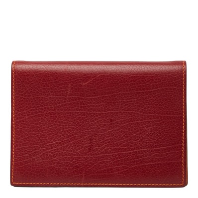エルメス アジェンダGM 手帳カバー レッド レザー レディース HERMES 【中古】
