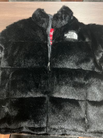 Supreme x The North Face Faux Fur Nuptse Jacket "Black"