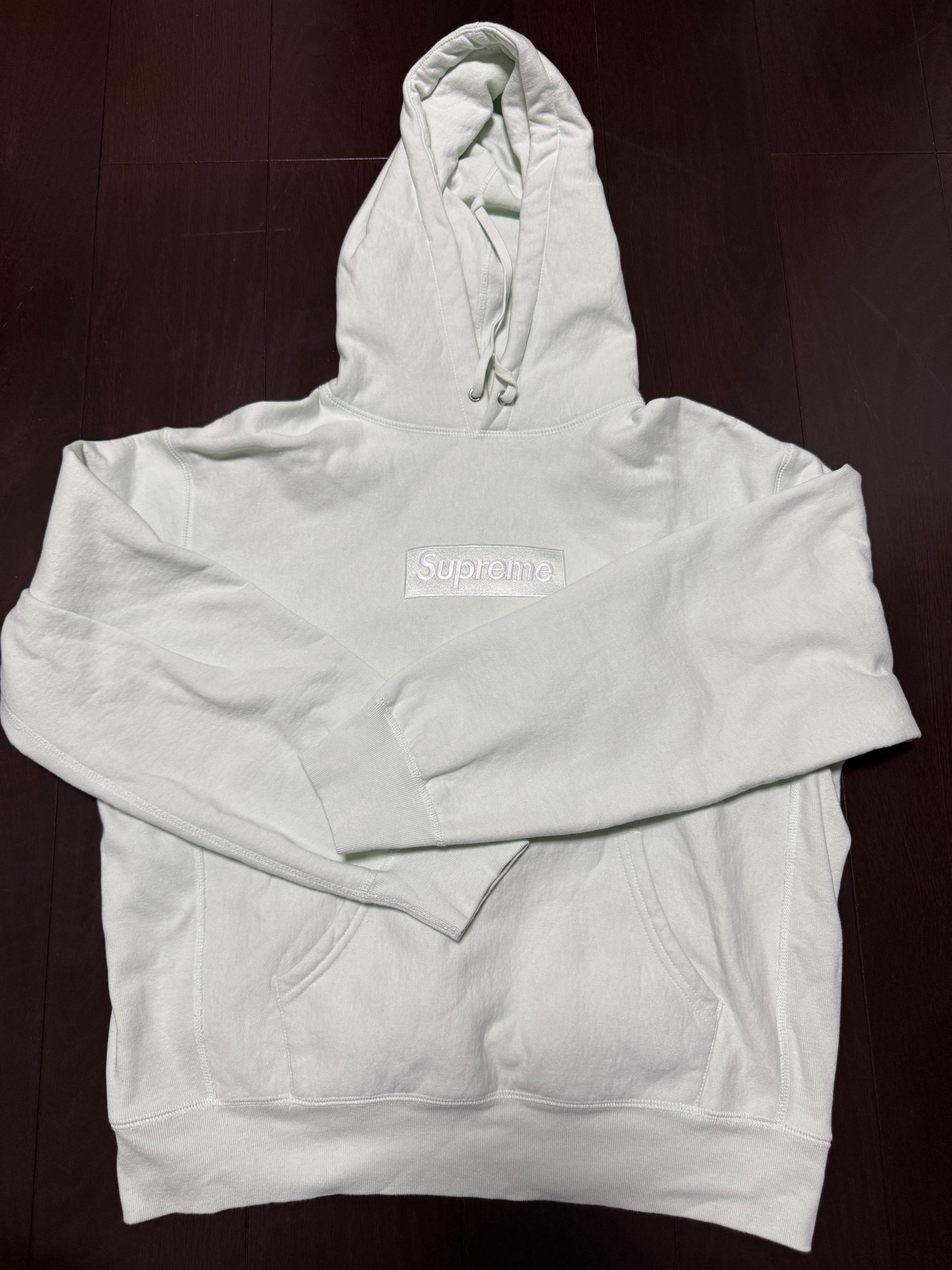 Supreme Box Logo Hooded Sweatshirt "Light Green" (23FW)