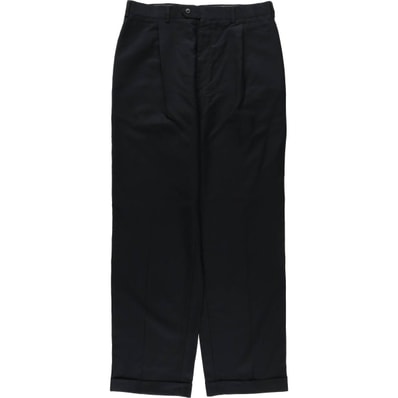 古着 カルバンクライン Calvin klein ストライプ柄 ワンタック スラックスパンツ メンズw33相当/eaa622320