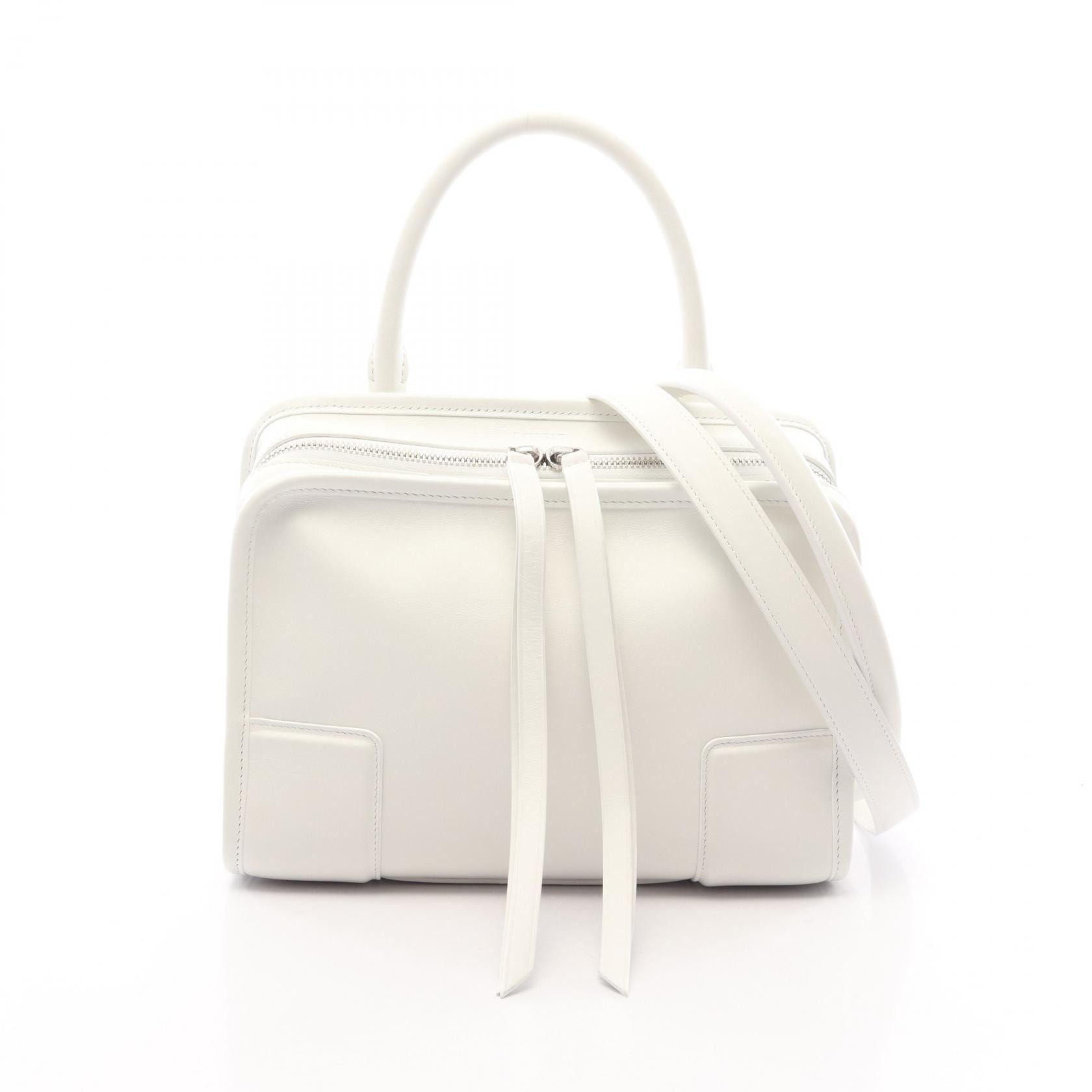 ロエベ LOEWE アマソナ180 スモール 2WAY ハンドバッグ バッグ レザー レディース ホワイト系 A039AS0X01 【中古】