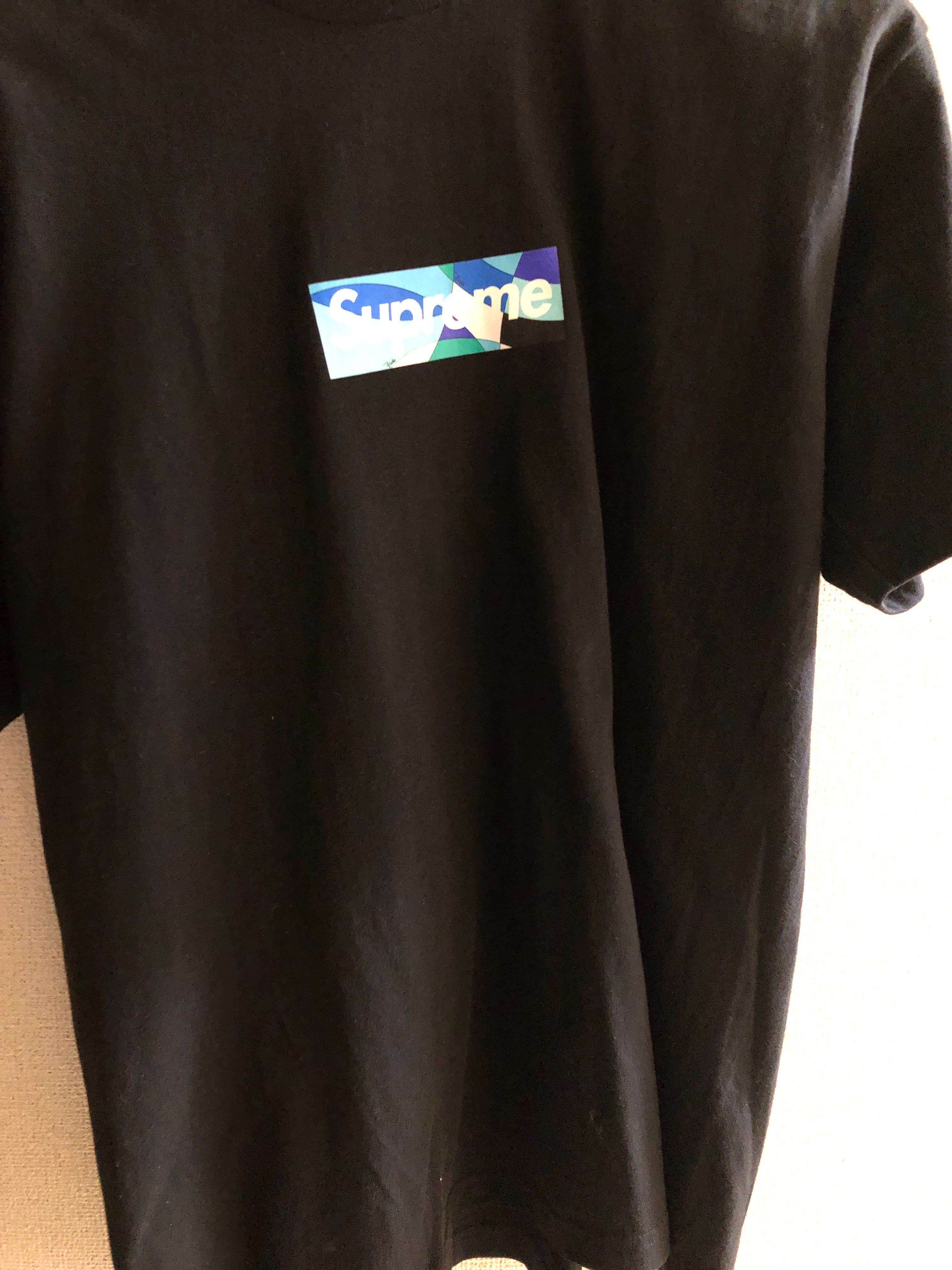 Supreme / Emilio Pucci® Box Logo Tee "Black/Blue"