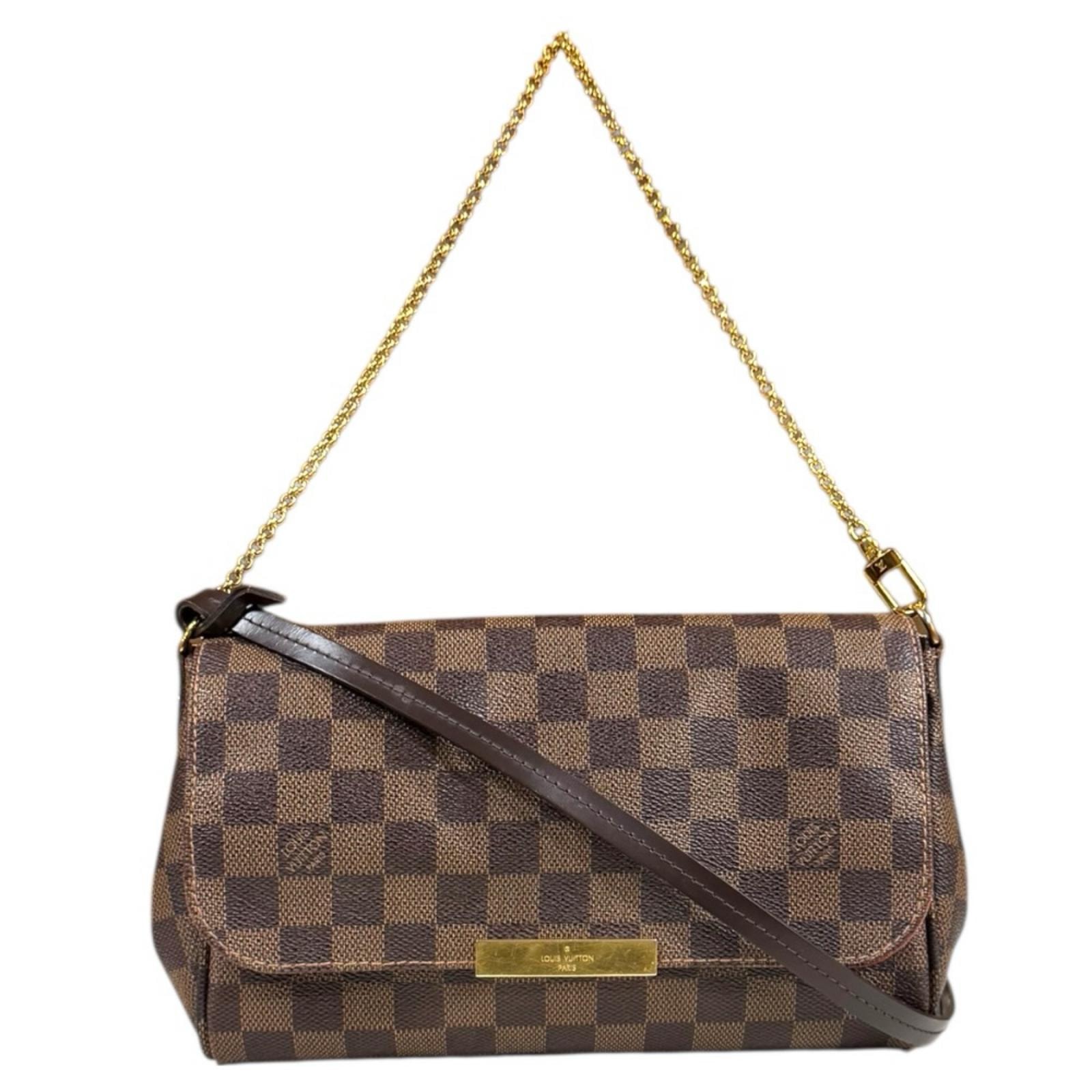 ルイヴィトン フェイボリットMM ダミエ ショルダーバッグ ダミエキャンバス N41129 ブラウン レディース LOUIS VUITTON  中古