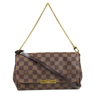ルイヴィトン フェイボリットMM ダミエ ショルダーバッグ ダミエキャンバス N41129 ブラウン レディース LOUIS VUITTON 中古