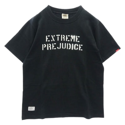 WTAPS ダブルタップス EXTREME PREJUDICE バックプリント 半袖 Tシャツ ブラック系 S【中古】