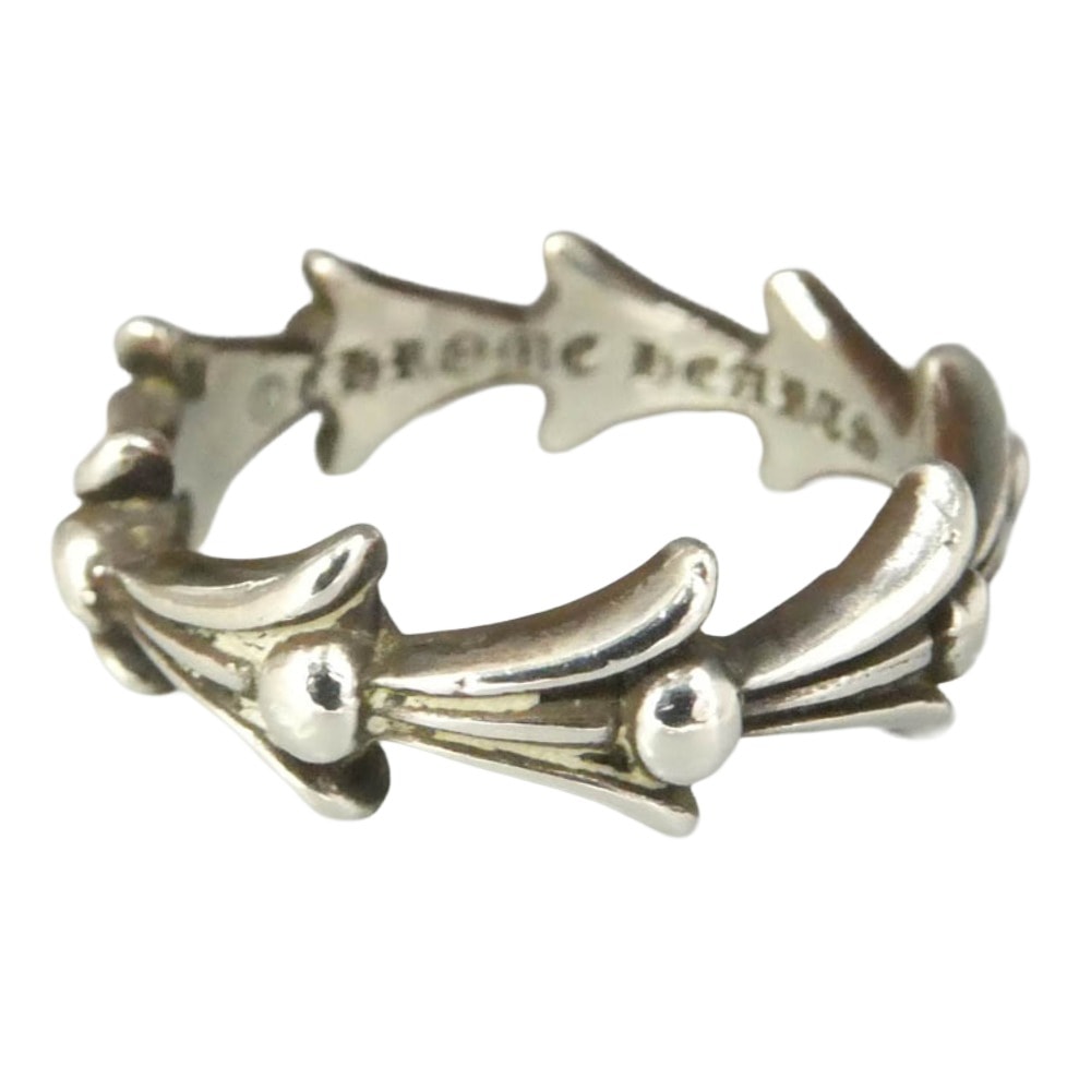 CHROME HEARTS クロムハーツ(原本無) GALF インテレクチュアルギャラリー購入証明書付属 CROSS TAIL クロス テイル リング シルバー系 15.5号【中古】