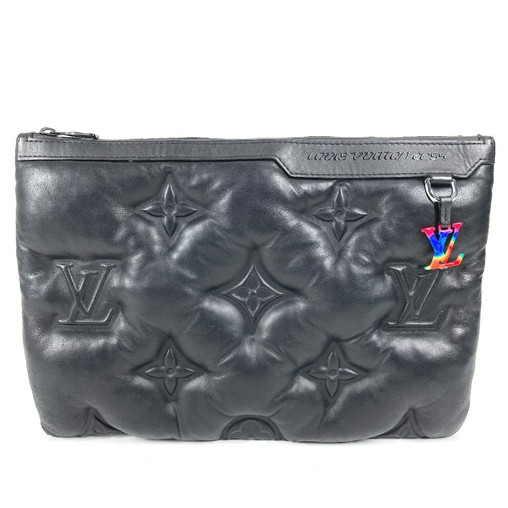 ルイヴィトン LOUIS VUITTON ポシェットA4 ポシェット A4 M68775  LV2054  ヴァージルアブロー カバン ポーチ セカンドバッグ クッション クラッチバッグ ラムスキン ノワール ブラック