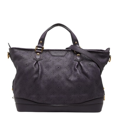 ルイ ヴィトン モノグラム マヒナ ステラPM ハンドバッグ ショルダーバッグ 2WAY M93983 パープル レザー レディース LOUIS VUITTON 【中古】