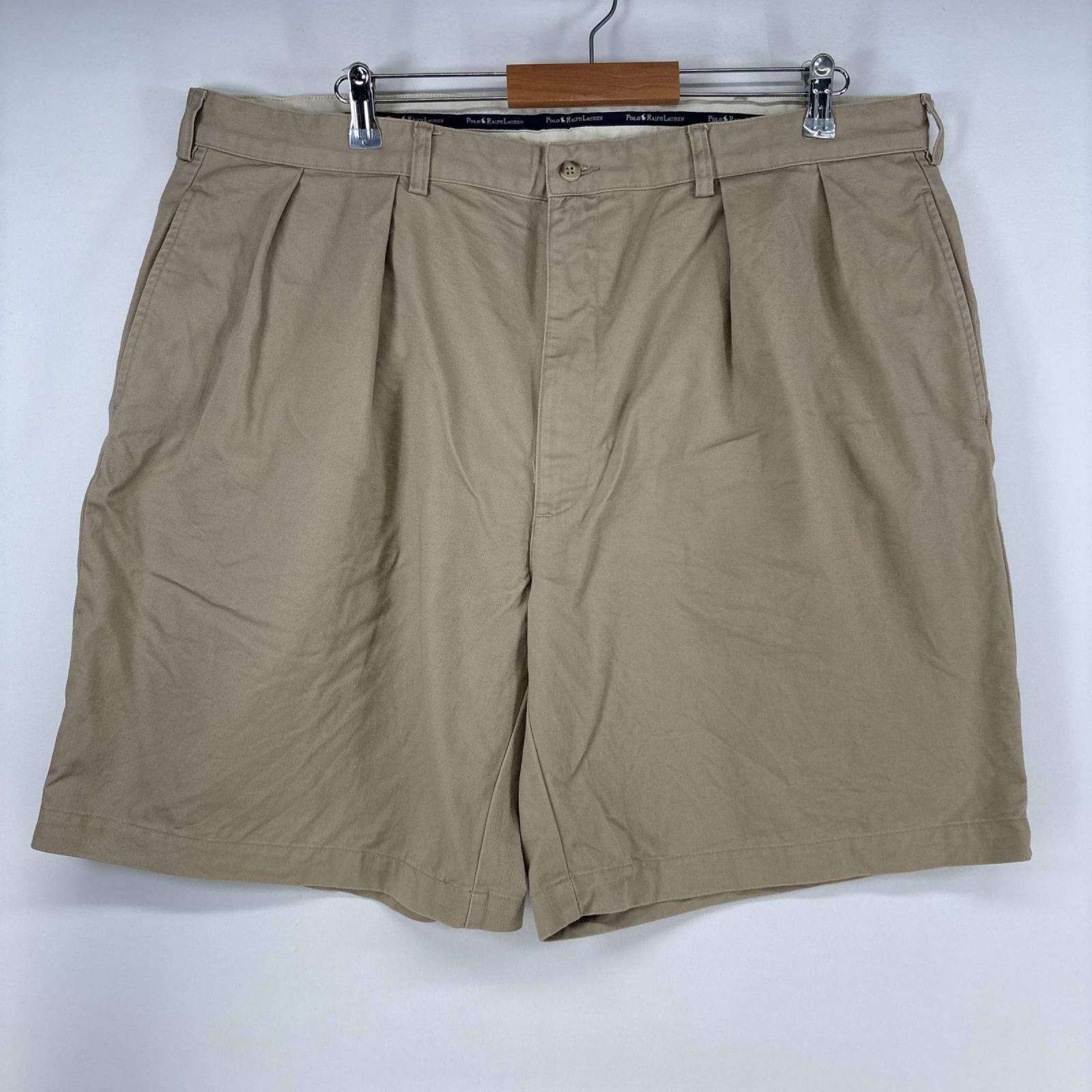 古着 ポロ・ラルフローレン POLO RALPH LAUREN ショートパンツ チノパン ジップ ハーフパンツ ポロチノ w42  ベージュ メンズ