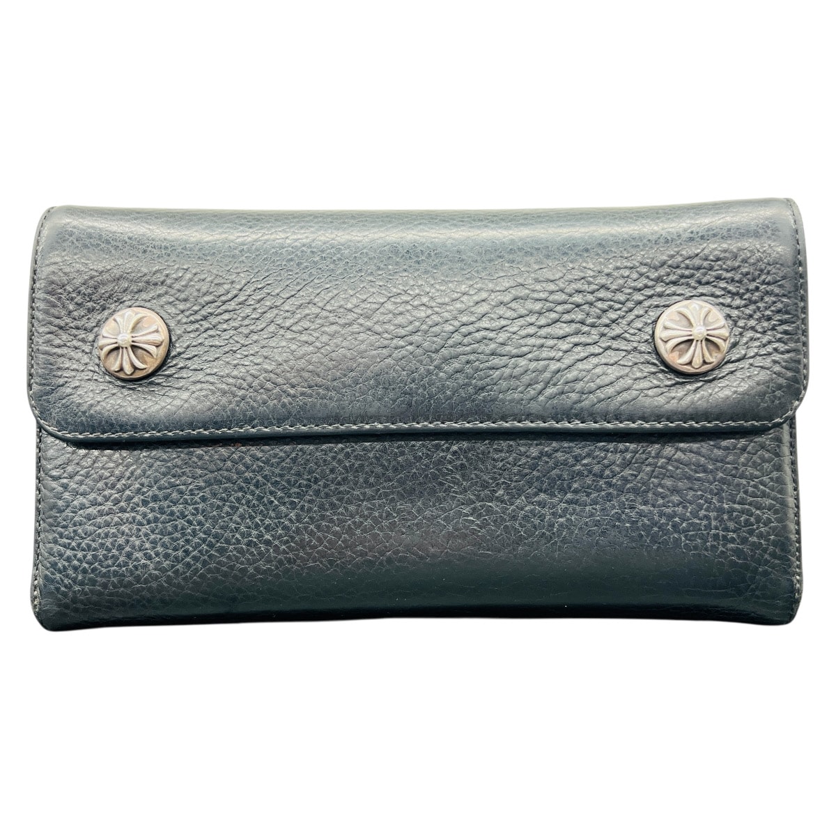 Chrome Hearts Wave Wallet Heavy Leather "Black"