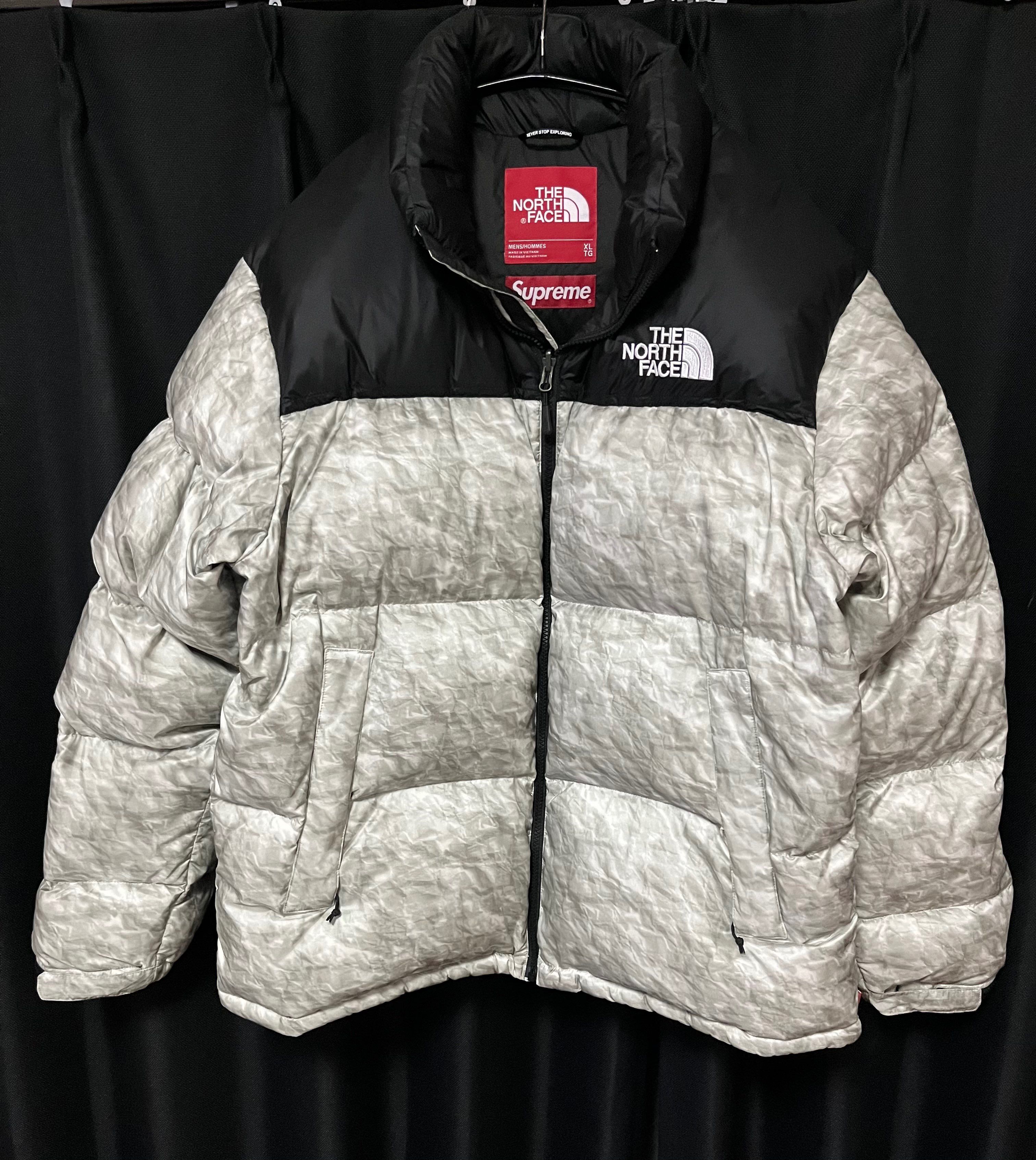 Supreme x The North Face Nuptse Jacket "White Paper Print"