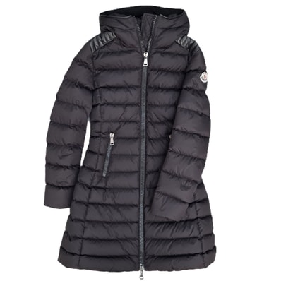 MONCLER モンクレール TALEV タレブ ダウンコート レザー切り替え 0サイズ ダウンジャケット E20934937085 S ナイロン ブラック レディース【中古】