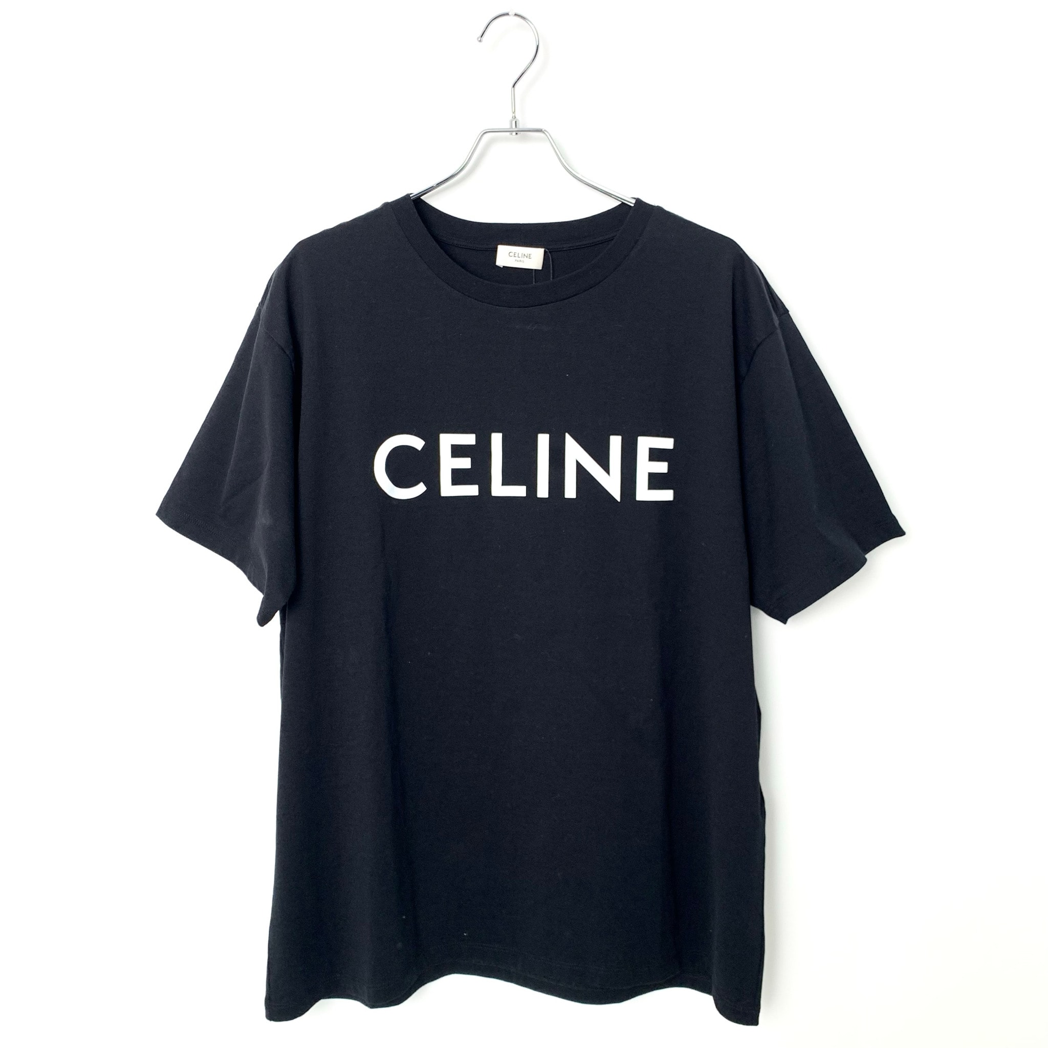 CELINE Men's Celine Loose T-shirt In Cotton Jersey "Black/White"