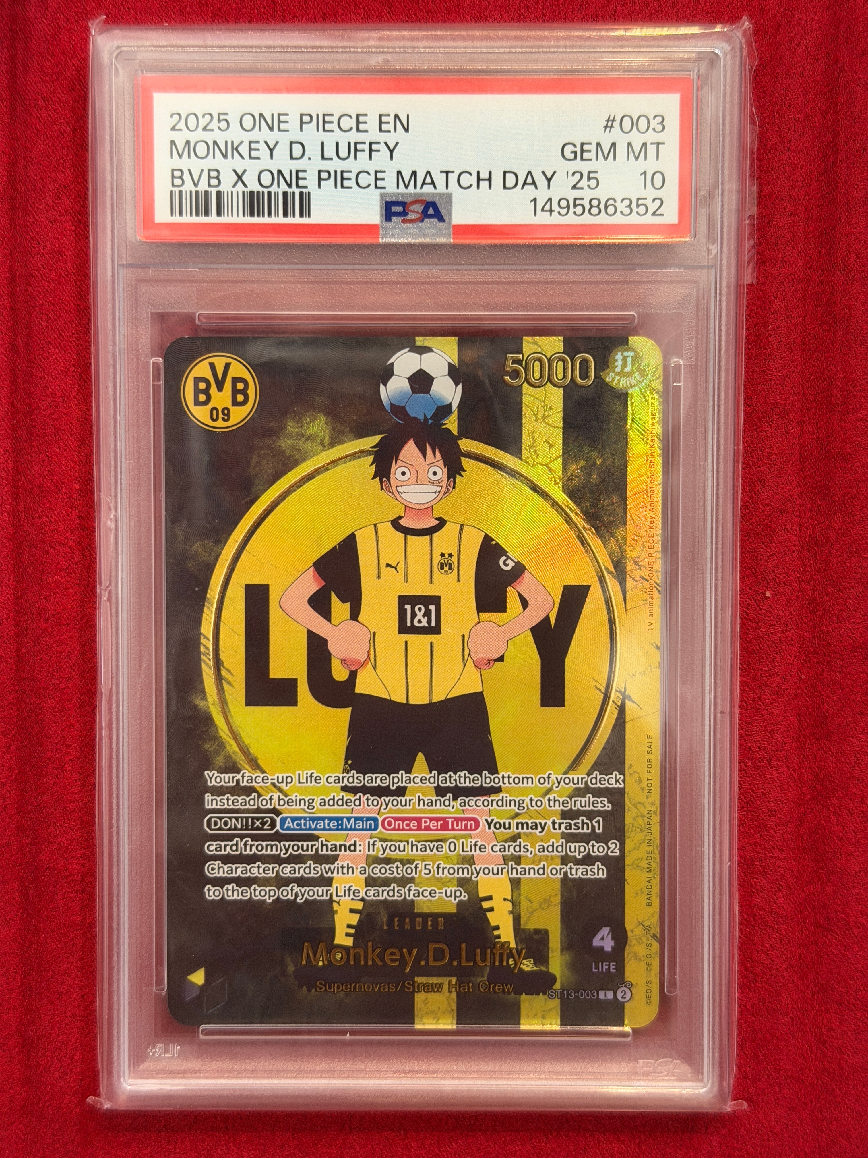 PSA10】モンキー・D・ルフィ L-P [ST13-003](プレミアムカード