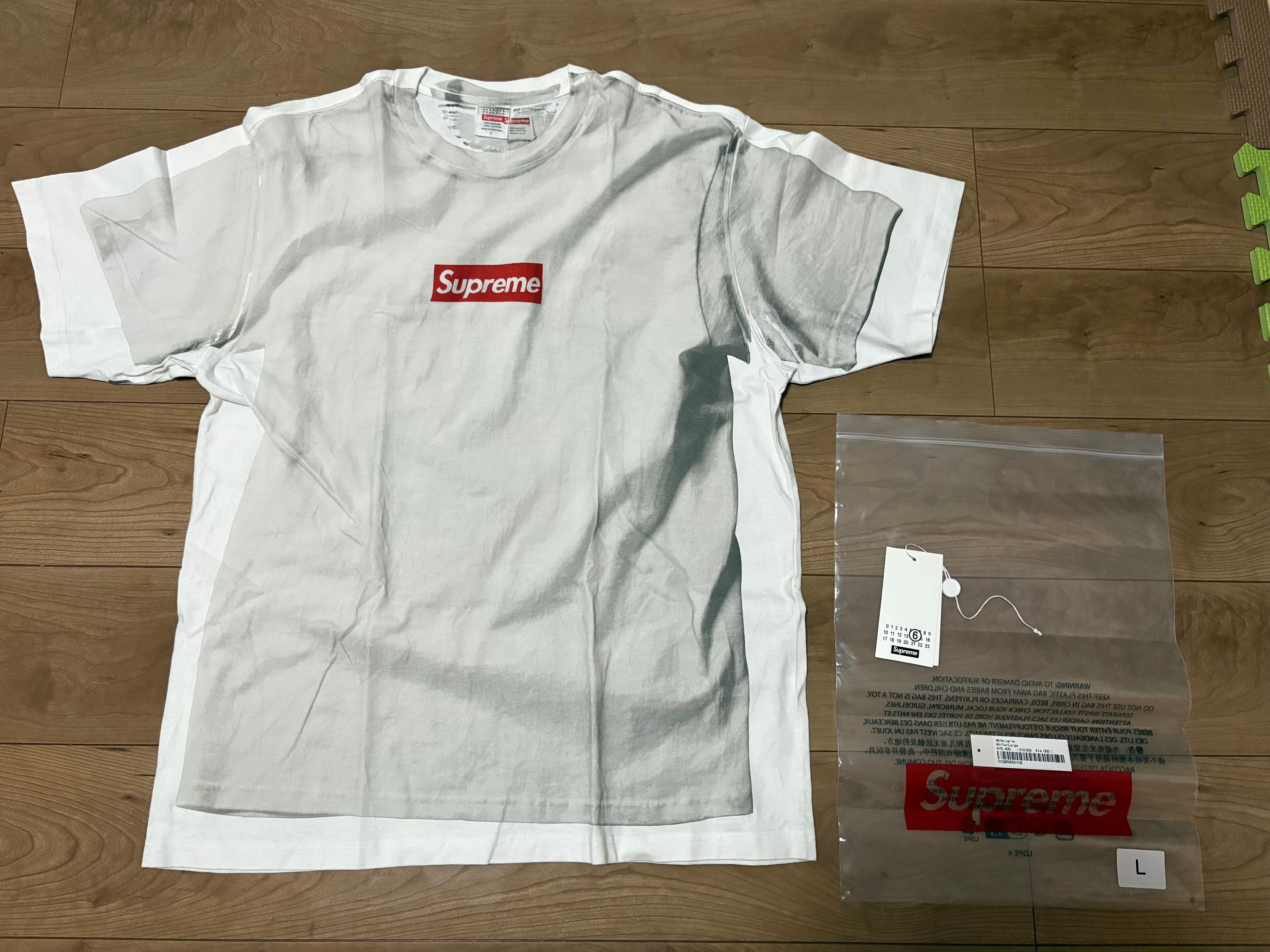 Supreme x MM6 Maison Margiela Box Logo Tee "White"