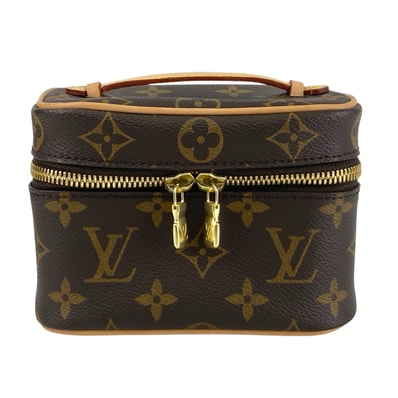 LOUIS VUITTON ルイ・ヴィトン ニース ナノ バニティ ポーチ ハンドバッグ M44936 モノグラム ブラウン レディース【中古】