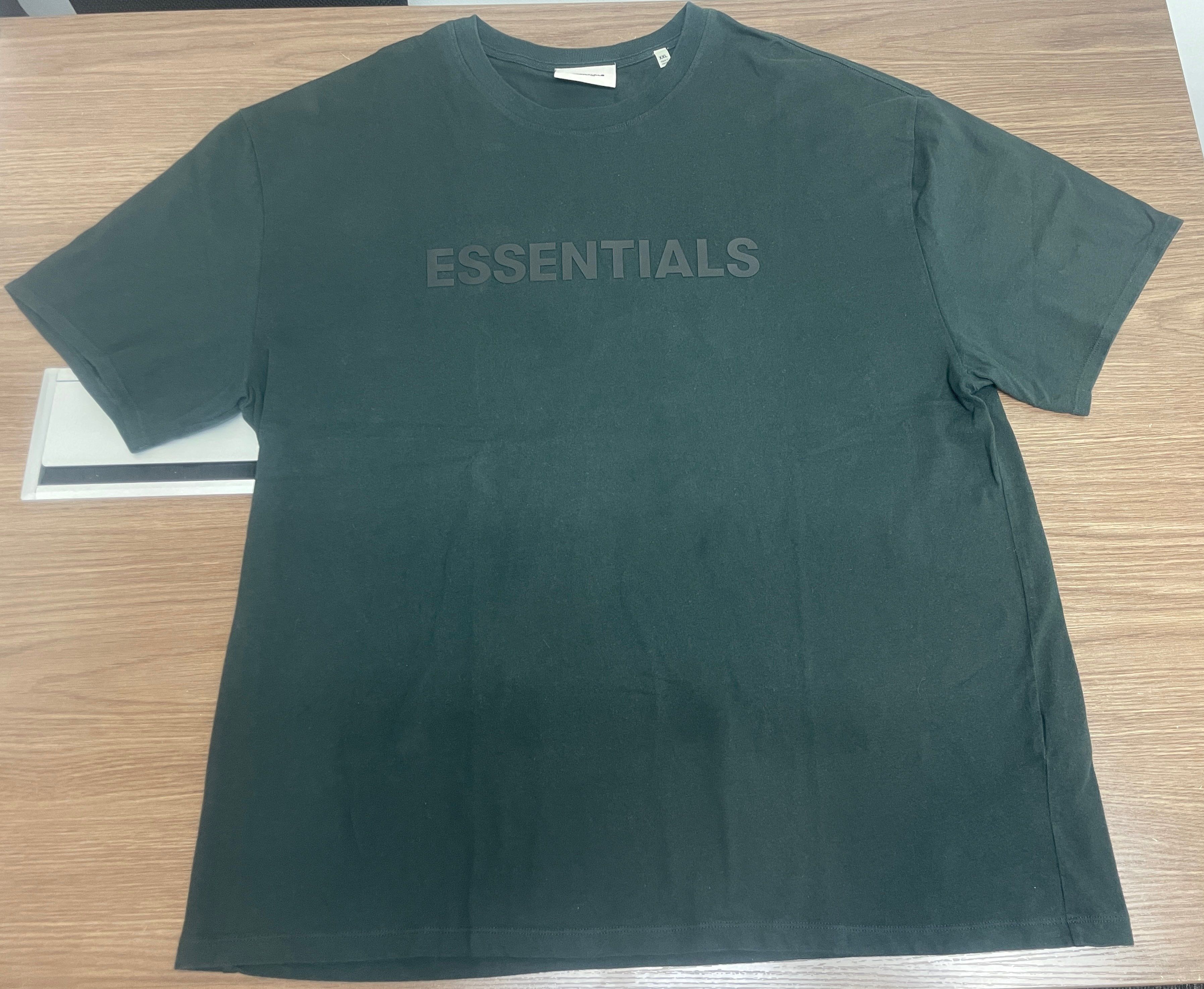 FEAR OF GOD ESSENTIALS 3D Silicon Applique Boxy T-Shirt "Black"