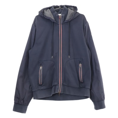 モンクレール 320918403300 MAGLIA CARDIGAN コットン/ナイロン切替 ジップアップ フーディジャケット XXL