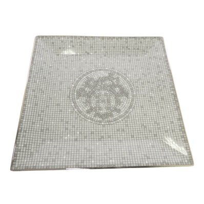 HERMES エルメス Mosaique au 24 モザイク オ 24 ブノワ=ピエール・エムリー プラチナ スクエアプレート プチカレ L15×W15 グレー系【新古品】【未使用】【中古】
