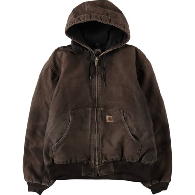 古着 カーハート Carhartt アクティブジャケット 中綿入り ダックフルジップパーカー メンズL相当/eaa636562