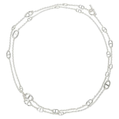 HERMES エルメス ネックレス ロング ファランドール シェーヌダンクル 160cm シルバー シルバー925 (SV925 Ag925) 新品同様【中古】