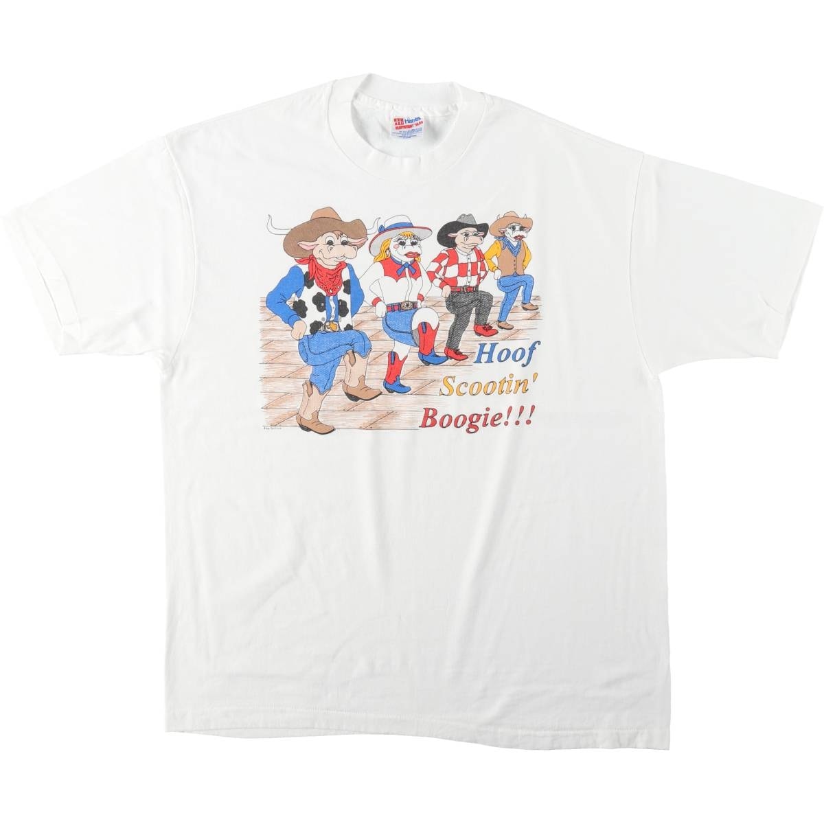 古着 90年代 ヘインズ Hanes HEAVYWEIGHT 50/50 メッセージプリントTシャツ USA製 メンズXL相当 ヴィンテージ/eaa644503