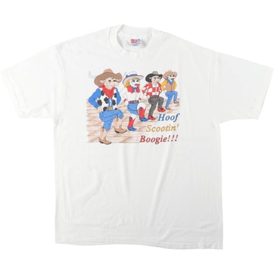 古着 90年代 ヘインズ Hanes HEAVYWEIGHT 50/50 メッセージプリントTシャツ USA製 メンズXL相当 ヴィンテージ/eaa644503