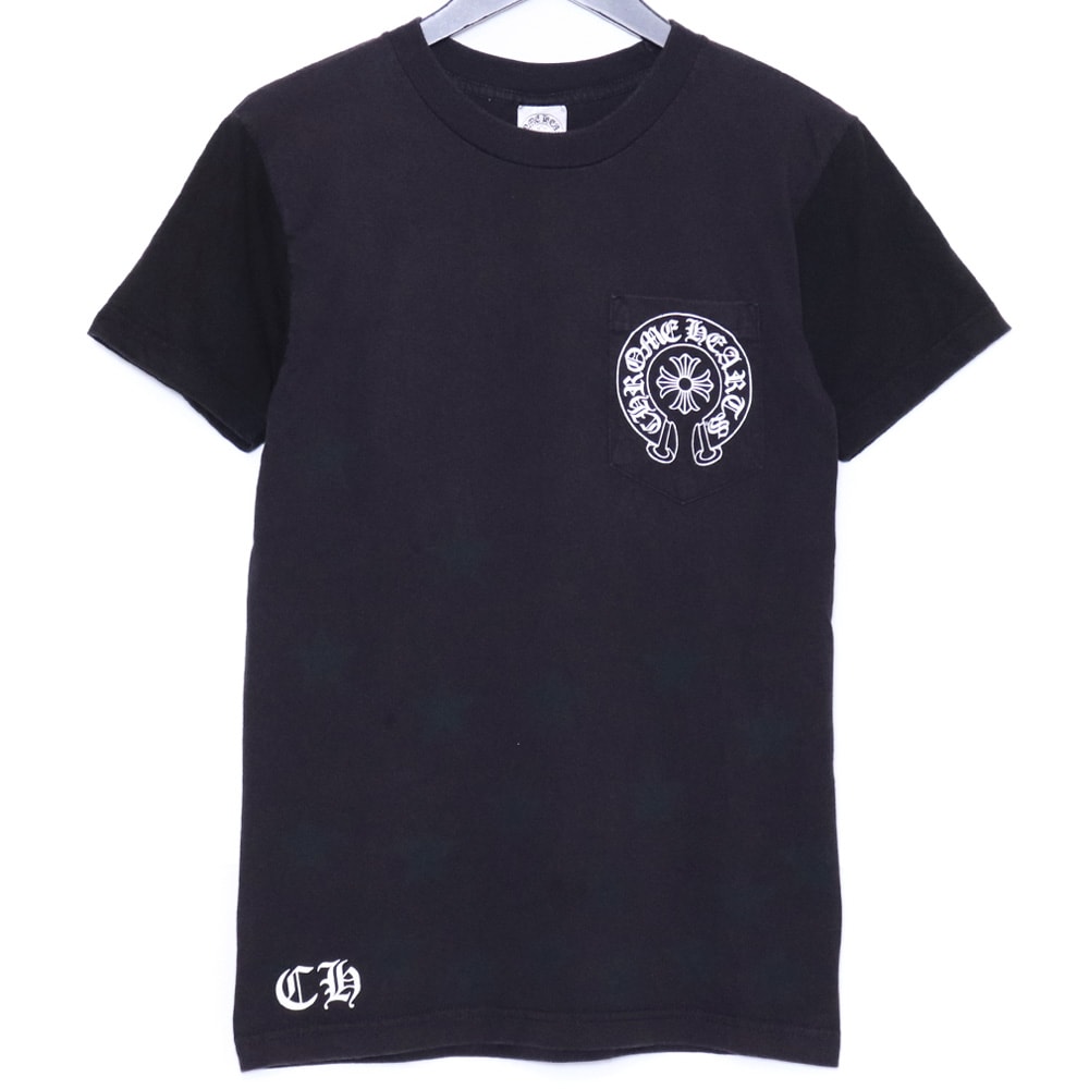 CHROME HEARTS オールド スター スクロールラベル ホースシューポケットTシャツ