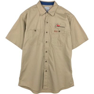 古着 カーハート Carhartt 半袖 ワークシャツ メンズL相当/eaa658065