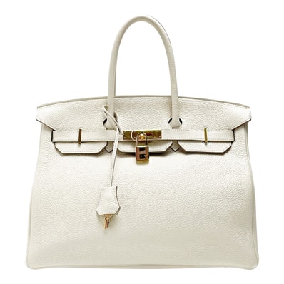 HERMES エルメス バーキン35 トゴ クレ ハンドバッグ レディース ゴールド金具 キー カデナ クロシェット有