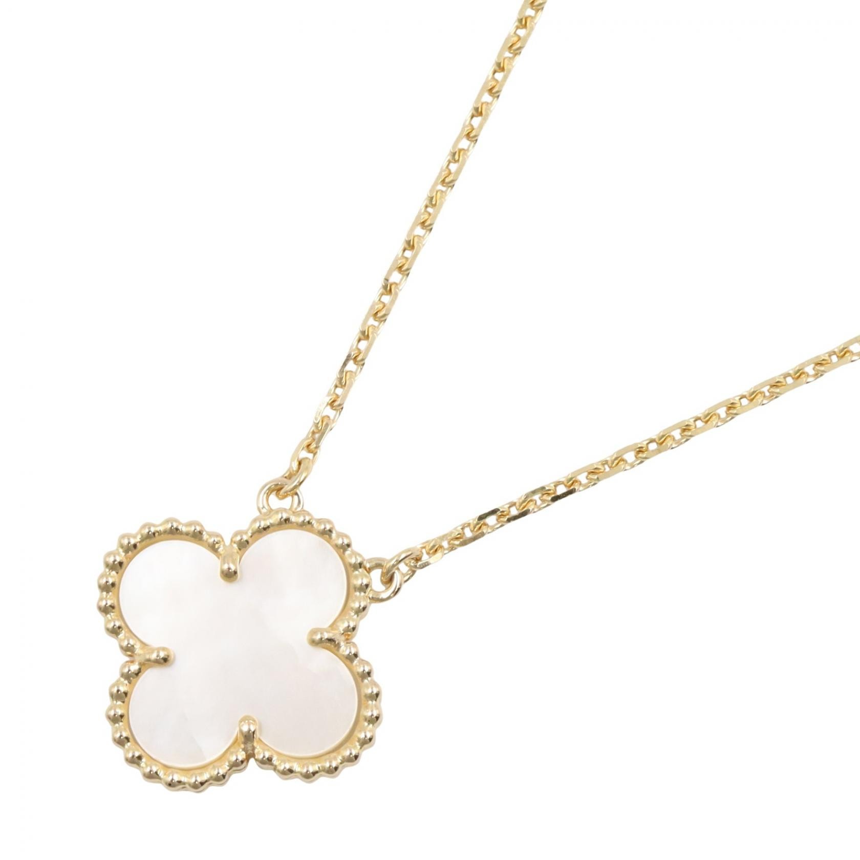 ヴァンクリーフ&アーペル Van Cleef & Arpels ヴィンテージアルハンブラ マザーオブパール ネックレス ネックレス ジュエリー K18(イエローゴールド) マザーオブパール レディース ゴールド系 / ホワイト系