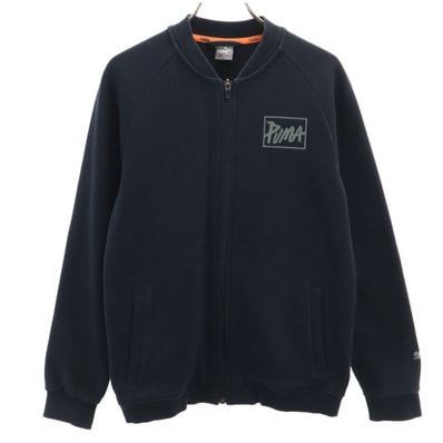 PUMA プーマ バックロゴ スウェット ジップジャケット 160 ブラック