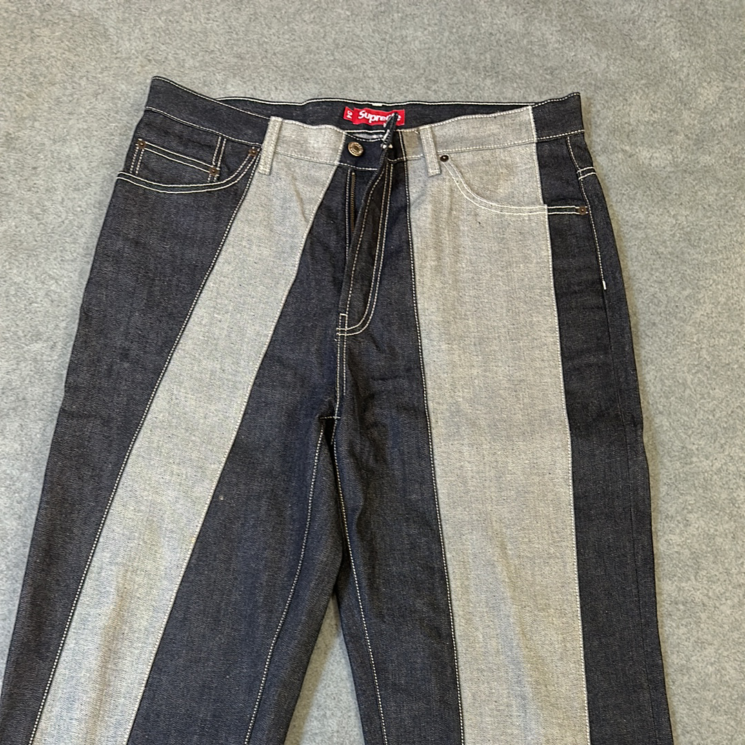 Supreme Paneled Stripe Baggy Jean 