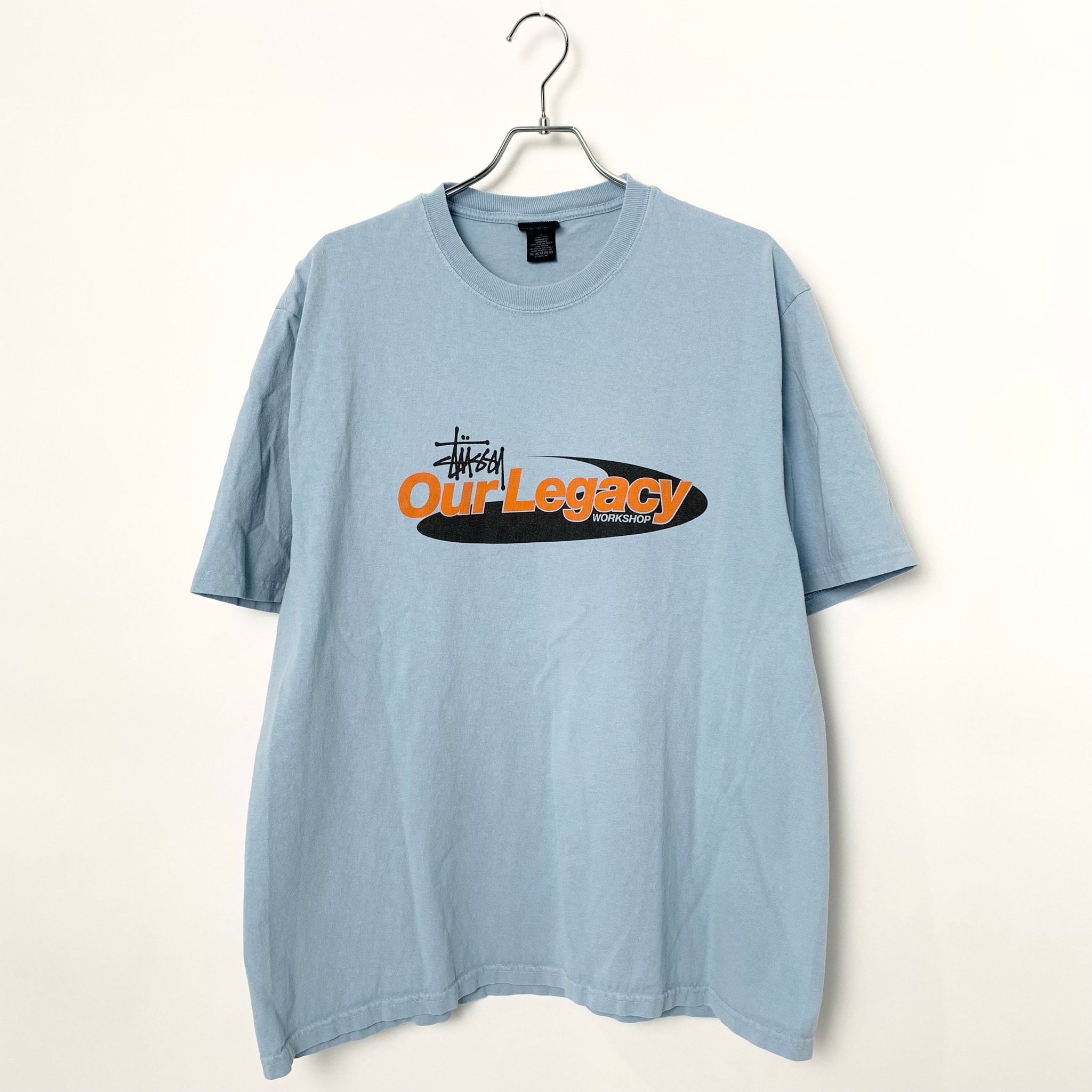 Stussy x Our Legacy Work Shop Swirl Tee Pigment Dyed "Baby Blue"