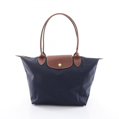 ロンシャン Longchamp LE PLIAGE ORIGINAL M ル プリアージュ オリジナル M トートバッグ バッグ キャンバス レザー レディース ネイビー系 / ブラウン系 L2605089P68 【新品】