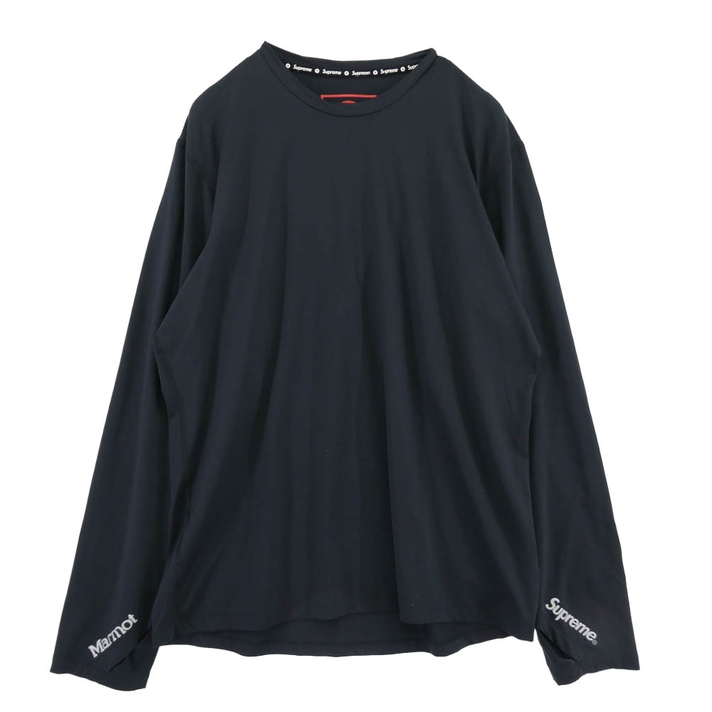 Supreme シュプリーム カットソー 25AW × Marmot マーモット Base Layer L/S Top ベースレイヤー 長袖トップス カットソー ブラック系 L【美品】【中古】