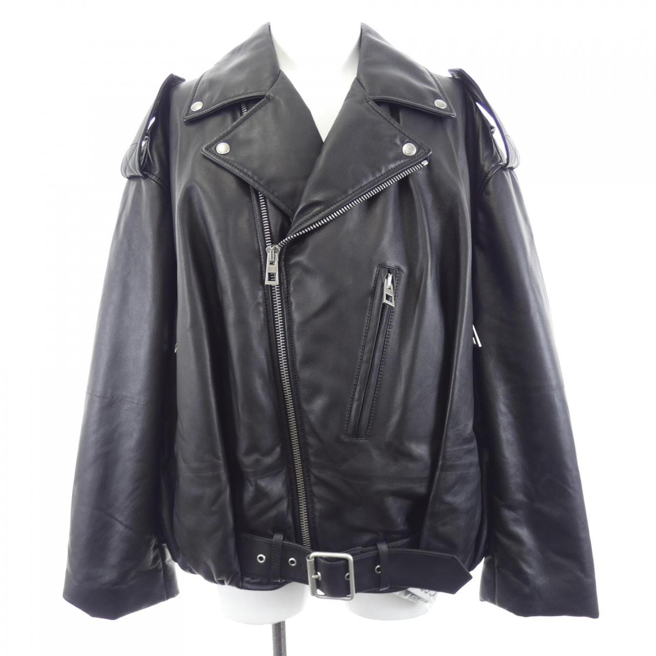 ロエベ LOEWE バルーン バイカージャケット H526Y34LAS レザーライダースジャケット