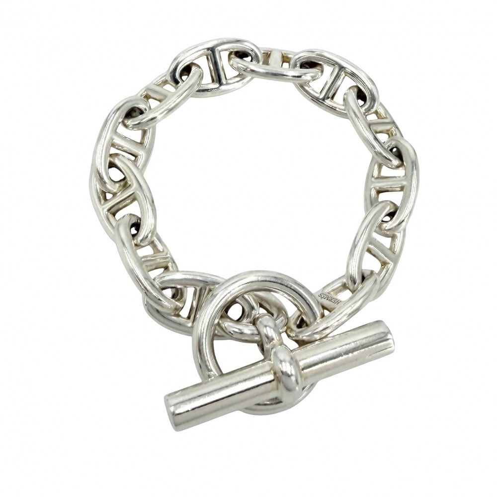HERMES エルメス ブレスレット シェーヌダンクルGM アクセサリー ジュエリー シルバー925    メンズ 約62.3g【中古品】
