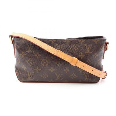 ルイ・ヴィトン LOUIS VUITTON トロター ショルダーバッグ バッグ PVCコーティングキャンバス レザー モノグラム レディース ブラウン系 M51240 【中古】