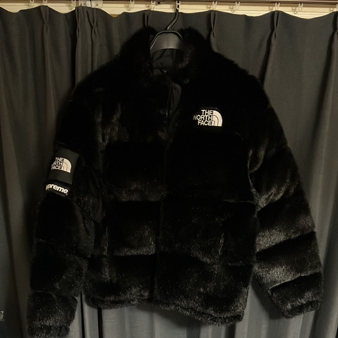 Supreme x The North Face Faux Fur Nuptse Jacket "Black"