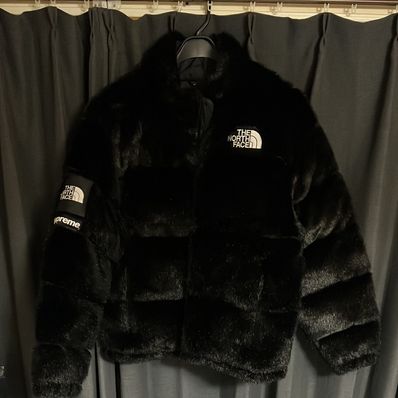 Supreme x The North Face Faux Fur Nuptse Jacket "Black"