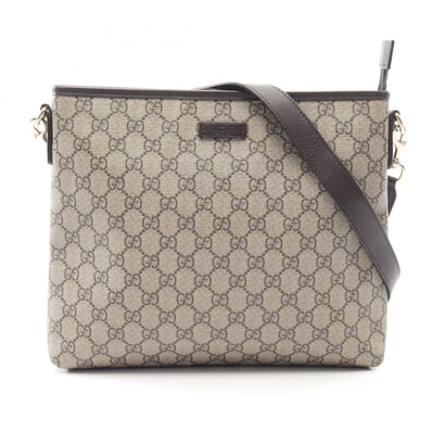 グッチ GUCCI GGスプリーム ショルダーバッグ バッグ PVCコーティングキャンバス レザー レディース ベージュ系 / ブラウン系 388924 【中古】