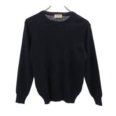 YVES SAINT LAURENT イヴサンローラン 80s 90s オールド ウールブレンド 長袖 セーター 150 ブラック系 ニット