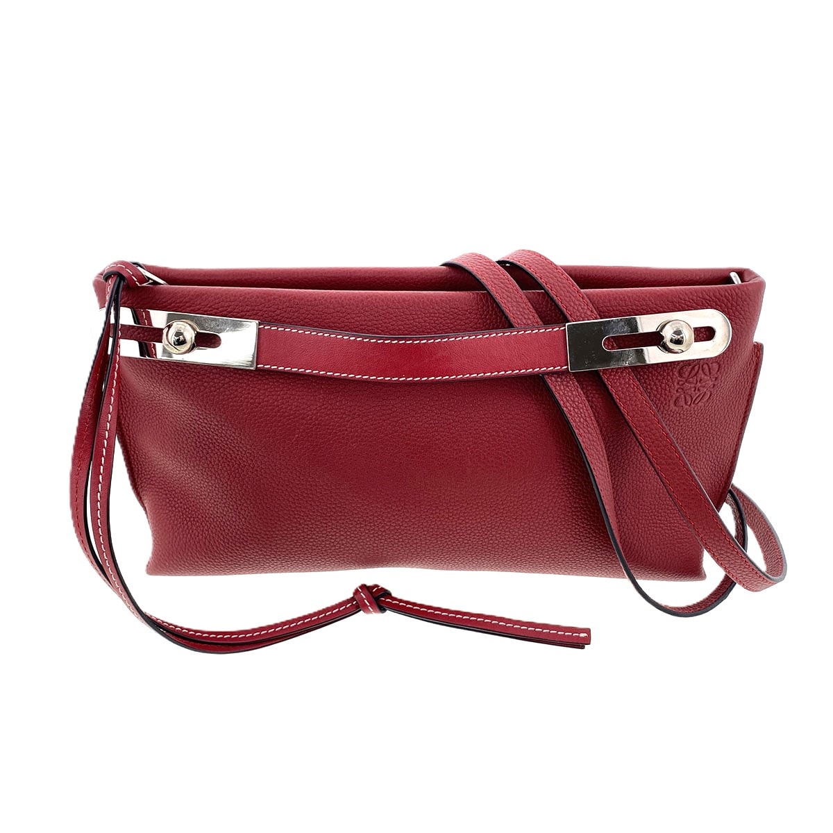 極美品 LOEWE ロエベ ハラコ レオパード ヒョウ 豹柄 ファー 毛皮 トート ハンドバッグ ナッパレザー 本革 ブラック 黒 A4収納可能 Medium Flamenco purse in printed shearling Beige - LOEWE USA