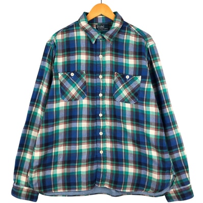 古着 ラルフローレン Ralph Lauren POLO by Ralph Lauren 長袖 ライトネルチェックシャツ メンズXXL相当/eaa590559