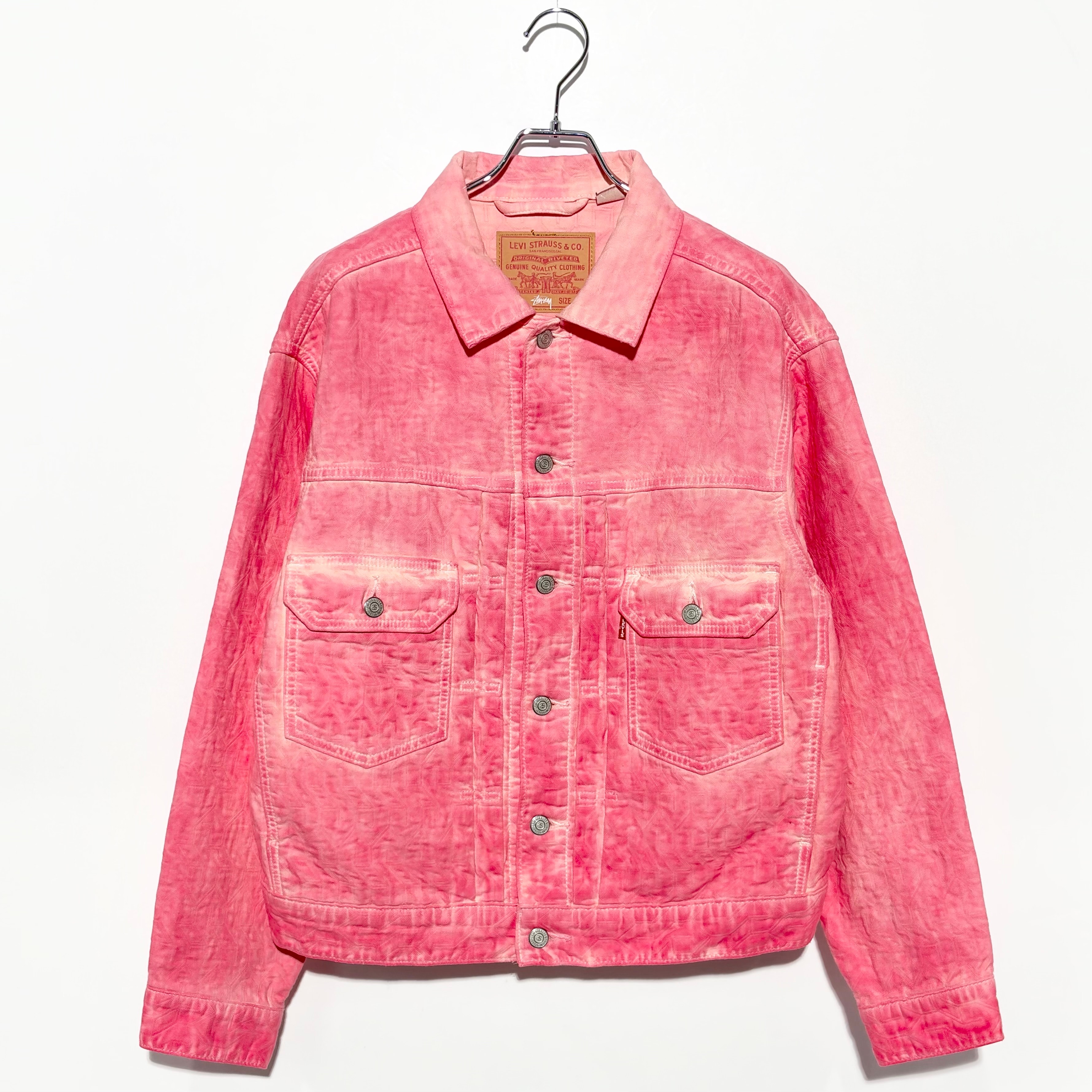 Stussy x LEVI'S Dyed Jacquard Trucker Jacket "Pink"