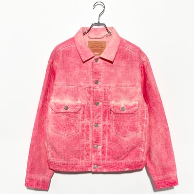 Stussy x LEVI'S Dyed Jacquard Trucker Jacket "Pink"