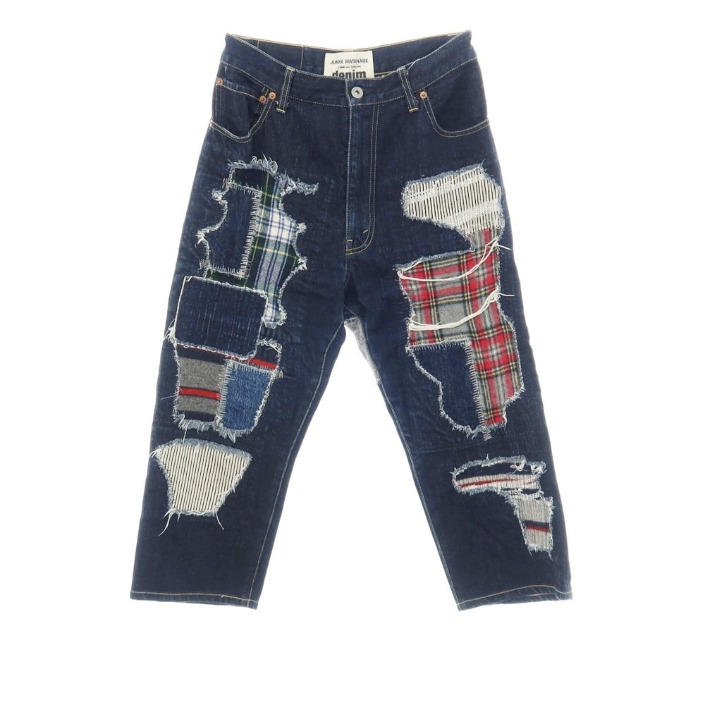 【廃盤美品】ジュンヤワタナベ コムデギャルソン デニム ワイドパンツ XS D (傷や汚れあり)】【中古】コムデギャルソン ジュンヤワタナベ デニム